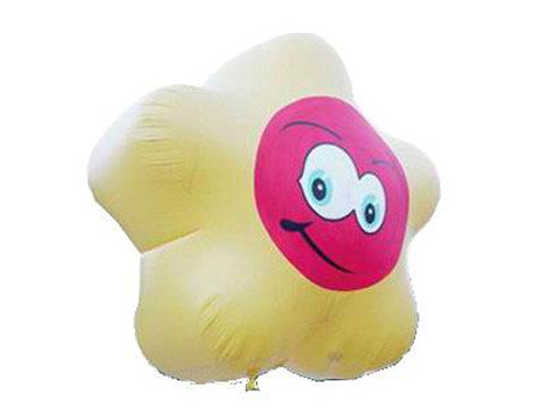 Buy Sun flower with smiling face inflatable helium balloon at wholesale prices