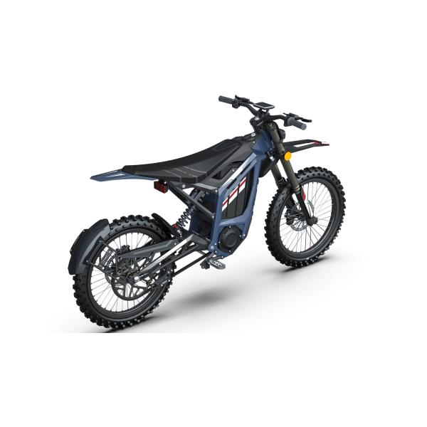 Off-Road Electric Motorcycle with Long Range Battery and Primary Belt Drive Chain