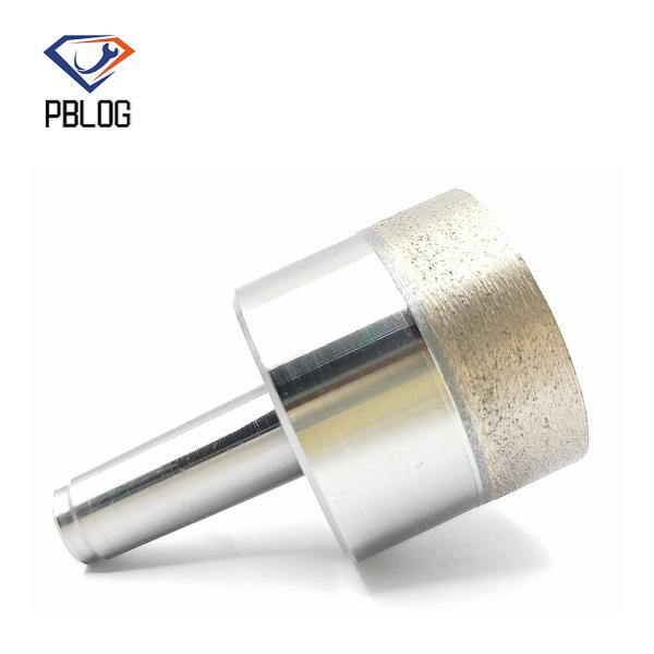PBLOG Diamond particles combined into a glass drill bit