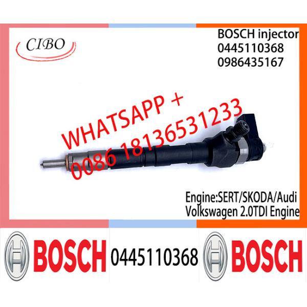 BOSCH injetor Common fuel Injector 0445110368 0986435167 0445110369 03L130277Q for SERT/SKODA/Audi1/Volkswagen 2.0TDI