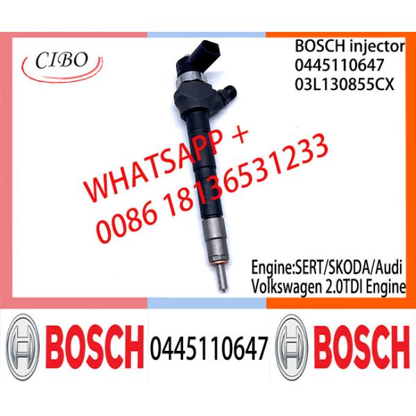 BOSCH Common Rail Fuel Injector 0445110646 03L130277J 0445110647 03L130855CX For SERT/SKODA/Audi1/Volkswagen 2.0TDI