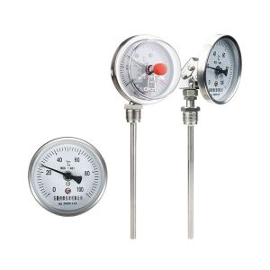 Industrial Bimetallic Thermometer with Customized Support and Precision