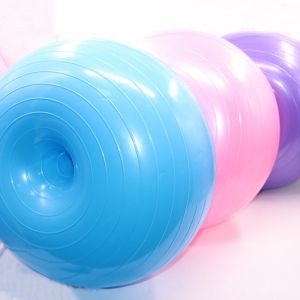 Antibrust Odorless Donut Exercise Ball , Multicolored Yoga Donut Ball