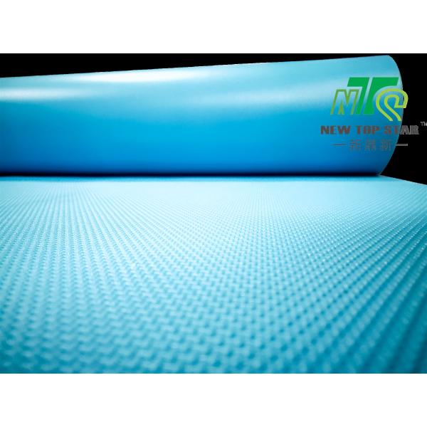 Blue Vinyl SPC Flooring Underlayment Embossed , Laminate Floor Padding Underlayment