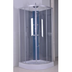 Simple Structure Curved Shower Stall Aluminum Paint With Shower Holder