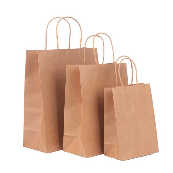 Buy Customizable Kraft Recyclable Paper Bag Use Takeout Milk Tea Packaging at wholesale prices