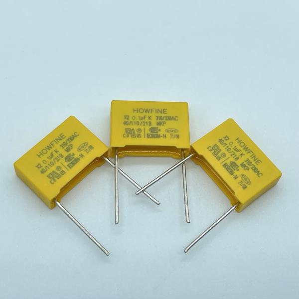 Buy Yellow 0.1uF X2 Safety Capacitor Fireproof Solvent Resistant at wholesale prices