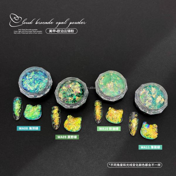 Nail glitters opal cloud brocade powder polarized high flash ultra thin dream Aurora flash powder nail decoration