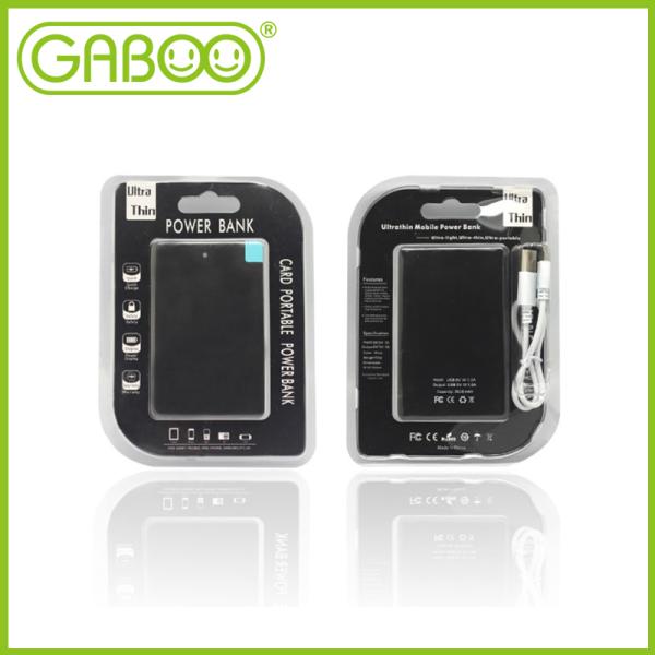 HG-W0202/HG-W0202L Credit card power bank with lightning connector & micro usb cable