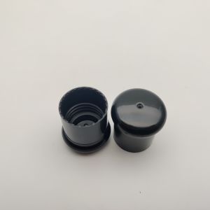 Black 24mm Screw Cap , Mushroom Shape Pet Bottle Closures