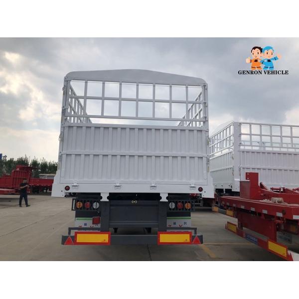 4 Axles White Storage Semi Trailer Transport For Vegetables Fruits Livestock