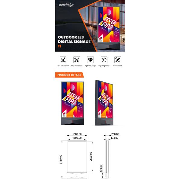 IP65 waterproof 3840hz P4 P5 P6 P8 P10 10000nits mupi digital outdoor digital led signage