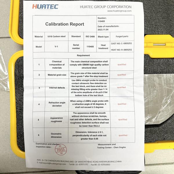 CS NDT Calibration Block IIW V1 For Non-Destructive Testing