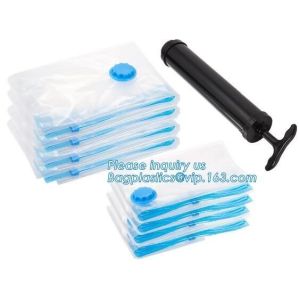 sealed storage tote for bedding, self seal storage bag, clothing compress bag