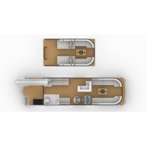 3.0m Width Double Level Pontoon Boat Two Layer Aluminium Pontoons Large Capacity