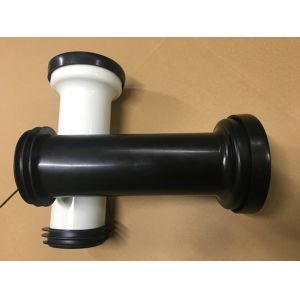 Straight Toilet Drain Pipe Small Friction Resistance Black And White Combination