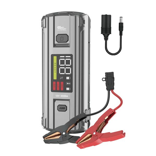 3000A 20000mAh High Power Car Jump Starter With Smart Clamps PD 65W Input for