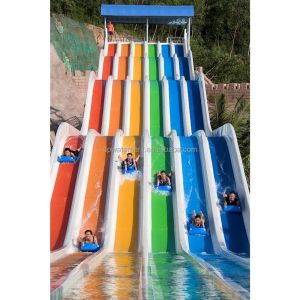 Commercial Large Water Park Equipment Lake Water Slide With Hot Dipped