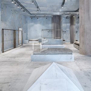 Electroplates Clothing Shop Display Furniture Garment Display Racks