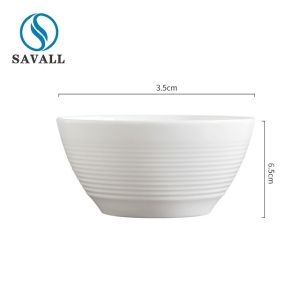 ODM Nontoxic Odorless Threaded White Melamine Cereal Bowls