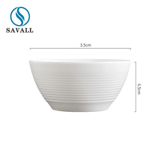 Buy ODM Nontoxic Odorless Threaded White Melamine Cereal Bowls at wholesale prices
