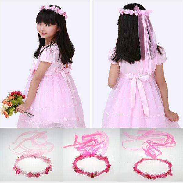 Buy Wedding flower garland wedding accessories headdress child at wholesale prices