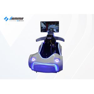 Electric System 9D Virtual Reality Racing Car Driving Simulator White Color