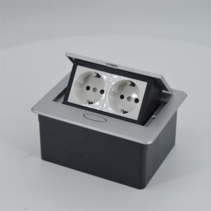 Multifunctional Zinc Alloy Desktop Office Pop Up Desk Power Outlets