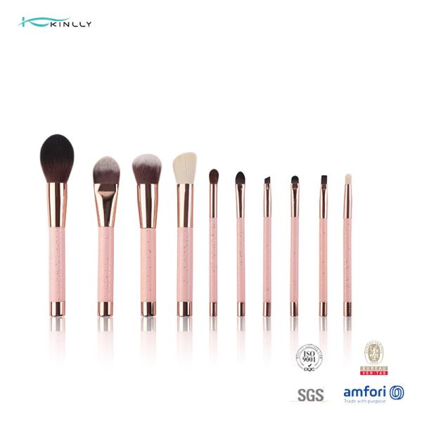Buy Plastic Handle 10pcs Makeup Brushes Travel Kit Cosmetics Beauty Tools at wholesale prices