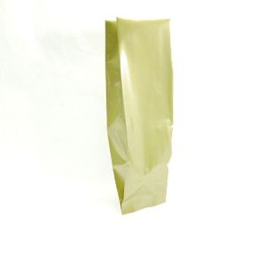 PET Golden Heat Seal Plastic bag with valve and side gusset for coffee and tea