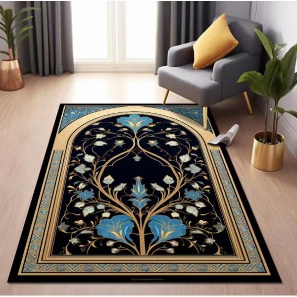 National Special Arabic Printed Worship Mat National Style Prayer Floor Carpet Rug Polyester Fiber