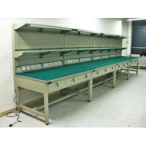 China Drawer Industrial Workbenches And Industrial Workstations , Blue / Green on sale