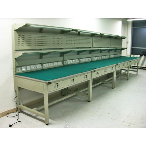 Buy Drawer Industrial Workbenches And Industrial Workstations , Blue / Green at wholesale prices