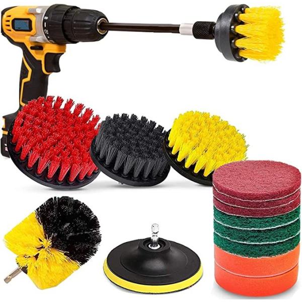Buy 15pcs Power Drill Brush With Polishing Attachment 820g Home Cleaning at wholesale prices