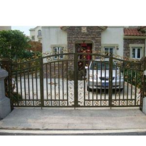 School / Villa Courtyard Cast Iron Door Anti Rust Coating Eco Friendly