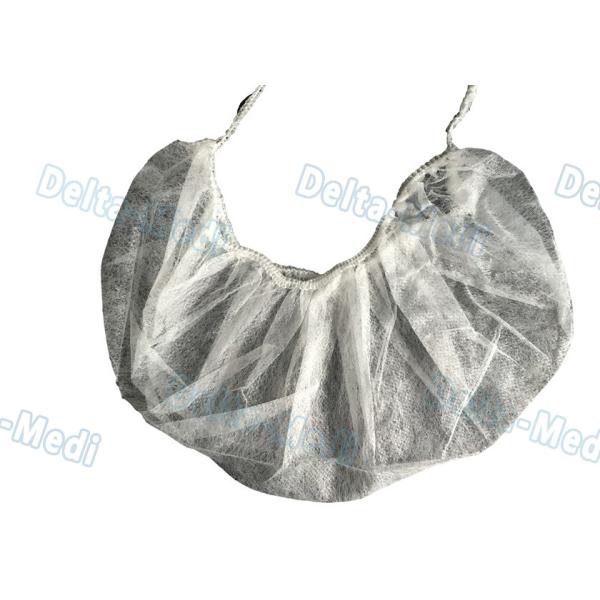 Single / Double Elastic Disposable Surgical Caps , Non Woven White Surgical