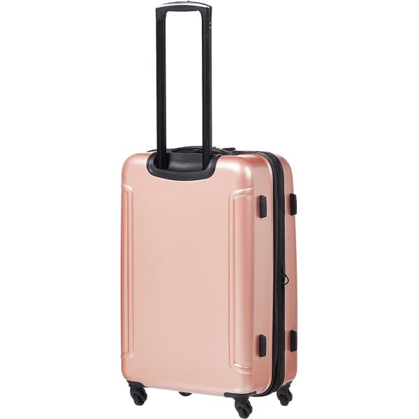 Moonlight Hardside Expandable Luggage with Spinner Wheels, Rose Gold, Checked-Medium 24-Inch