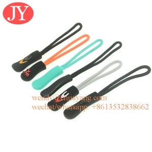 Jiayang high quality zipper pulls string zipper pull custom cord zipper pull