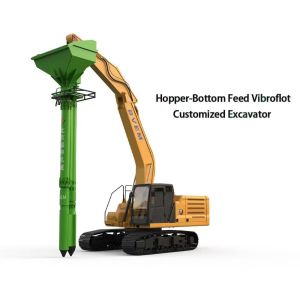 Quality BVEM 2600 r/min rotation speed Vibroflotation Device mounted to excavator sharing hydraulic power system for sale