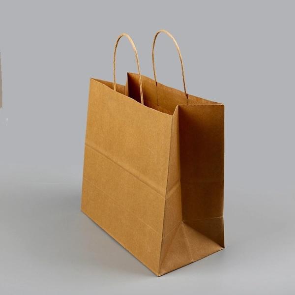 Buy Greaseproof OEM Kraft Fast Food Paper Bags at wholesale prices
