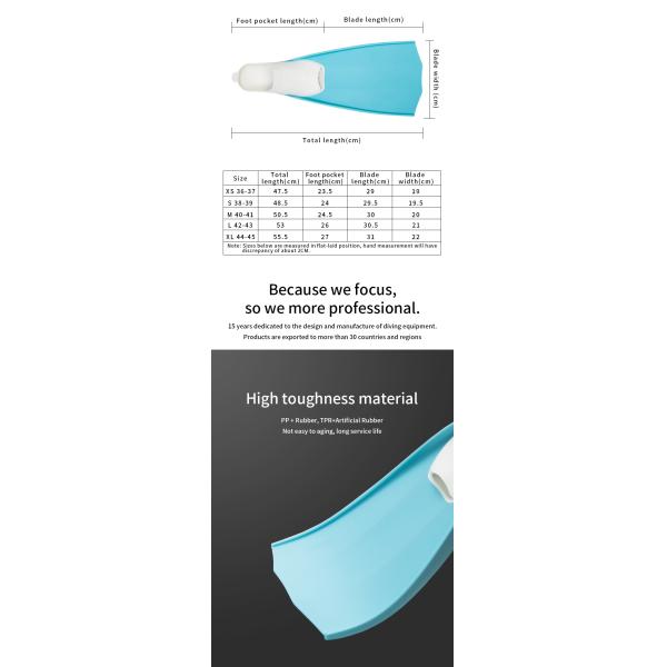 OEM Diver Freediving Flippers Silicone Fins For Swimming Training Spearfishing