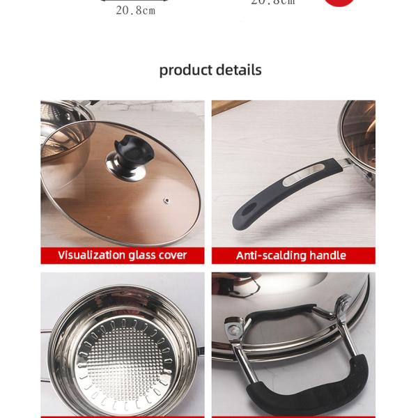 The New Listing 12 PCS Stainless Steel Cooking Set Pots And Pans Cookware Sets Cooking Soup Pots Set