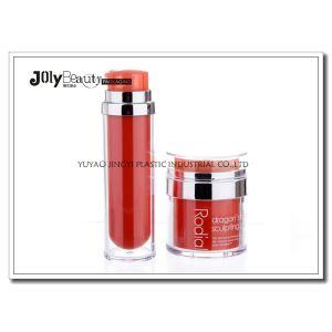 Quality PP Material Red Plastic Empty Makeup Containers Bottles Capacity 80ml for sale