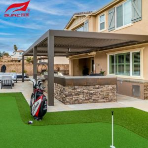 Customized Grey Black Aluminum Pergola For Outdoor Garden Design