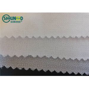 White Polyester Woven Fusible Interlining / Twill Woven Fusible Interfacing