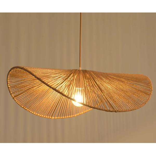 Wabi-sabi style rope chandelier simple creative bedroom living room lamp hand-woven Japanese retro homestay restaurant lamp