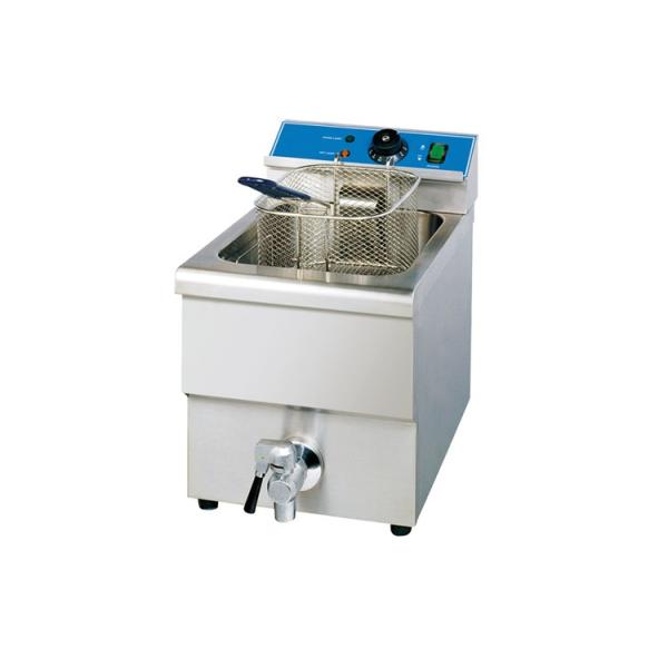 Electric Deep Fryer , Chicken Frying Machine with Drain Valve
