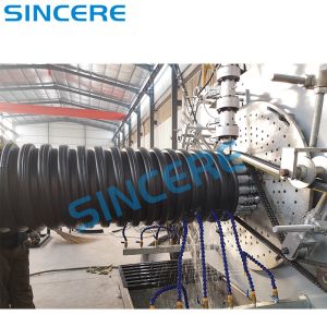 Quality Inner Ribs Reinforced Plastic HDPE Spiral Corrugated Pipe Extrusion Machine Production Line for sale