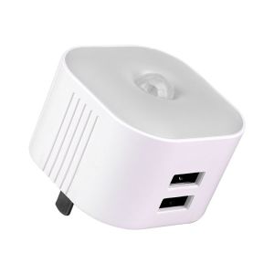 China Led Night Light With Dual USB Charger on sale