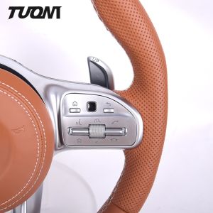 Full Leather Mercedes Benz Steering Wheel With LED Display OEM